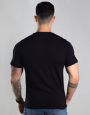 Camiseta Masculina Básica Com Elastano Respirável – Cor Preto