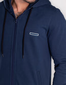 Moletom Masculino com Capuz e Zíper Conforto Premium – Cor Azul