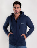 Moletom Masculino com Capuz e Zíper Conforto Premium – Cor Azul