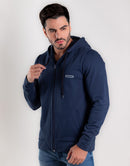 Moletom Masculino com Capuz e Zíper Conforto Premium – Cor Azul