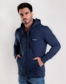 Moletom Masculino com Capuz e Zíper Conforto Premium – Cor Azul